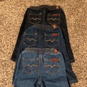 3 pair of Seven For All Mankind infant jeans